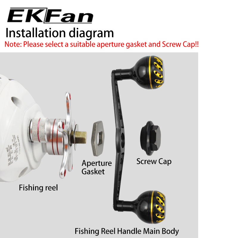 Spincast Reel - Manivela de Carretilha EKfan 130MM para
