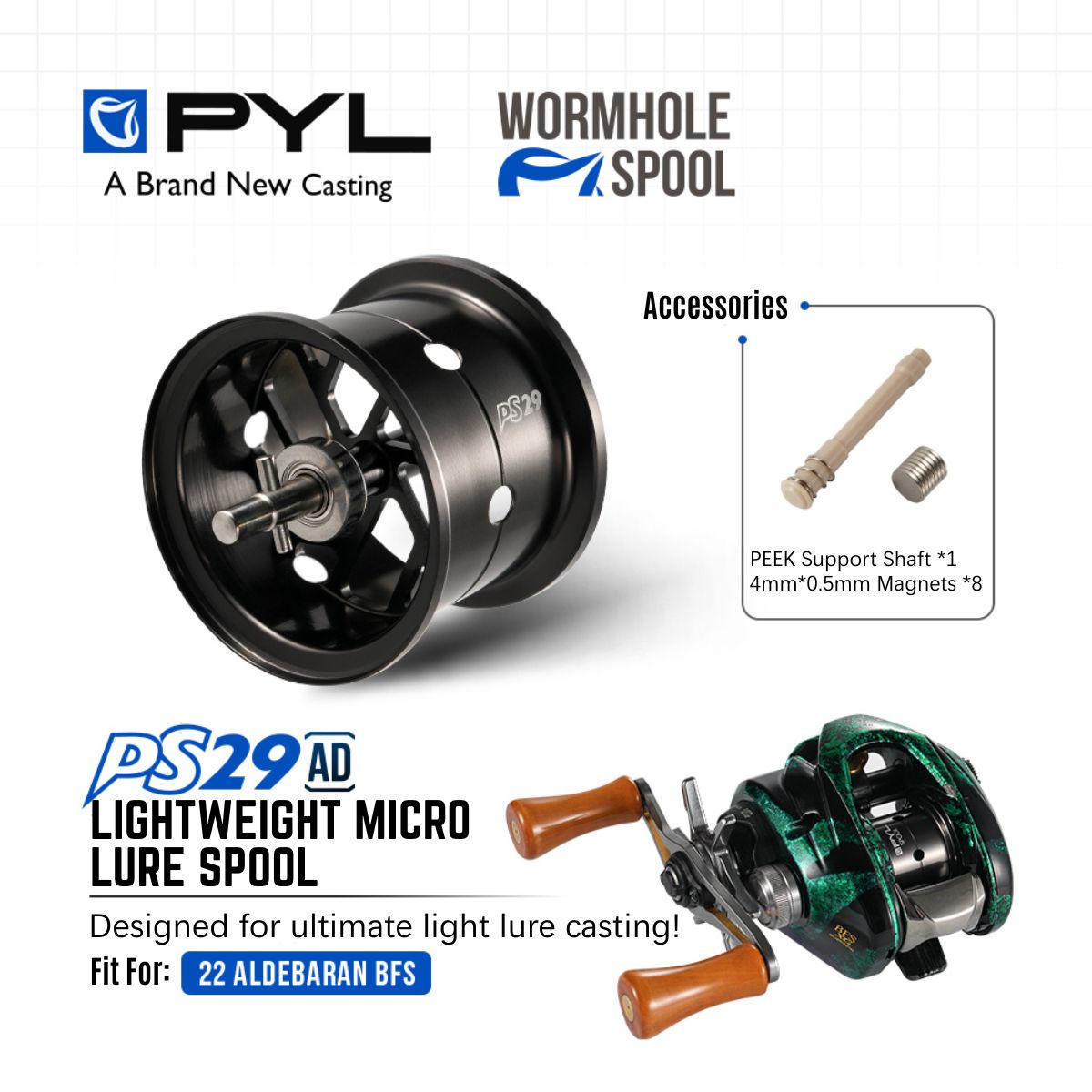 Reel Spare Spool - Carretel Modificado PYL PS29 AD para